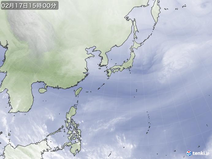 実況天気図(2025年02月17日)