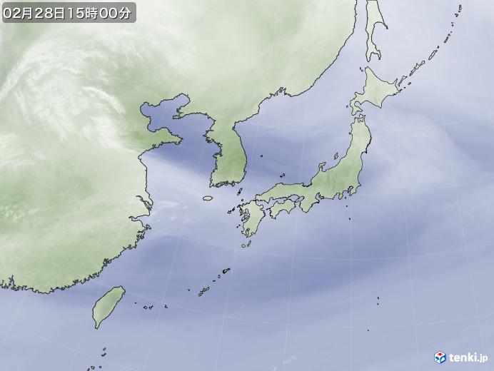 実況天気図(2025年02月28日)