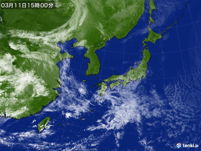 実況天気図(2025年03月11日)