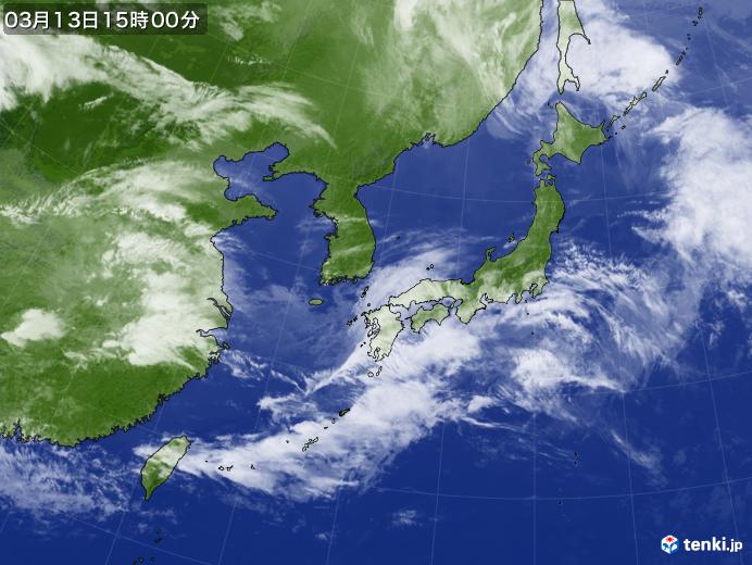 実況天気図(2025年03月13日)