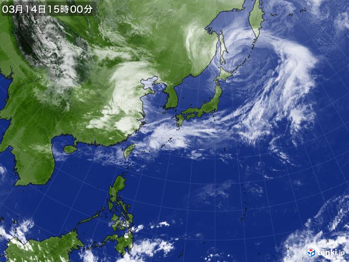 実況天気図(2025年03月14日)