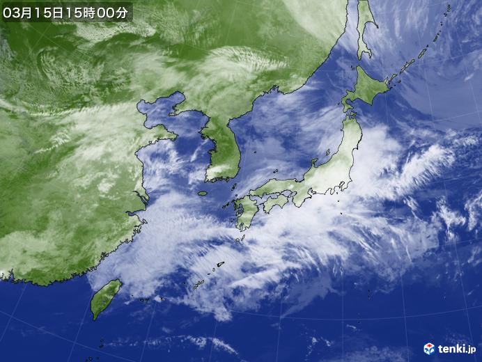 実況天気図(2025年03月15日)