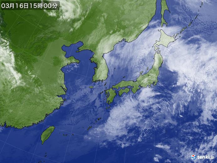 実況天気図(2025年03月16日)