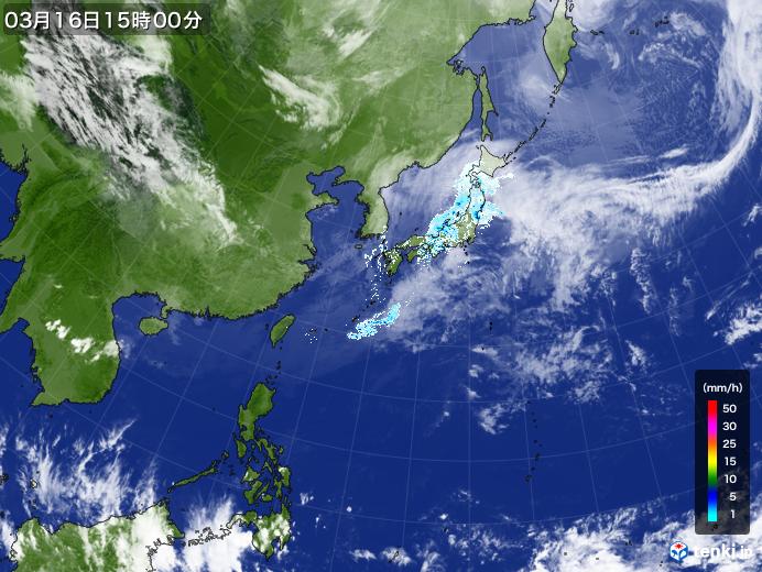 実況天気図(2025年03月16日)