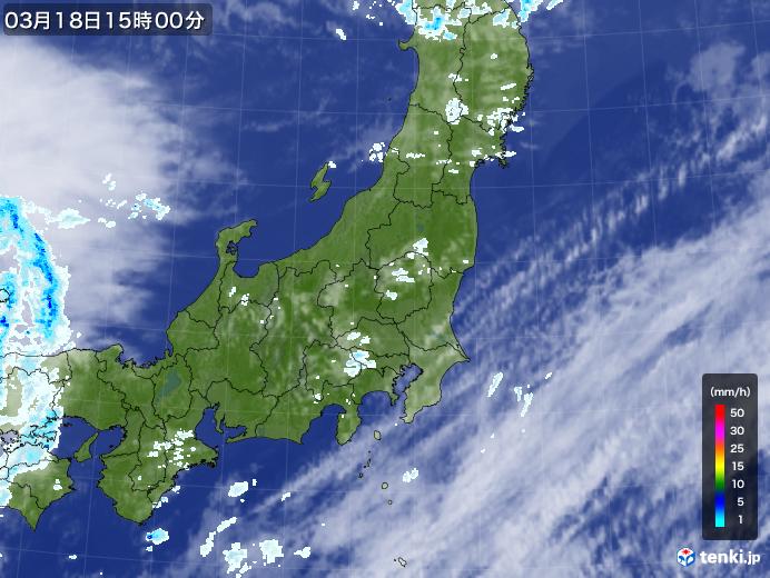 実況天気図(2025年03月18日)