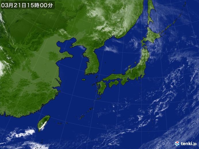実況天気図(2025年03月21日)
