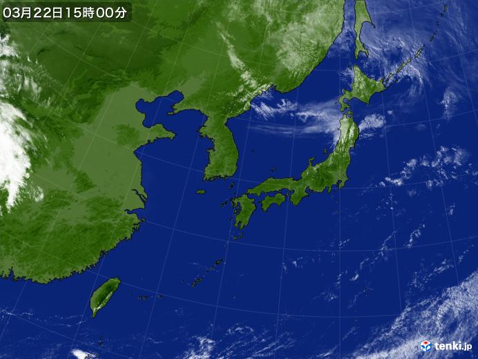 実況天気図(2025年03月22日)