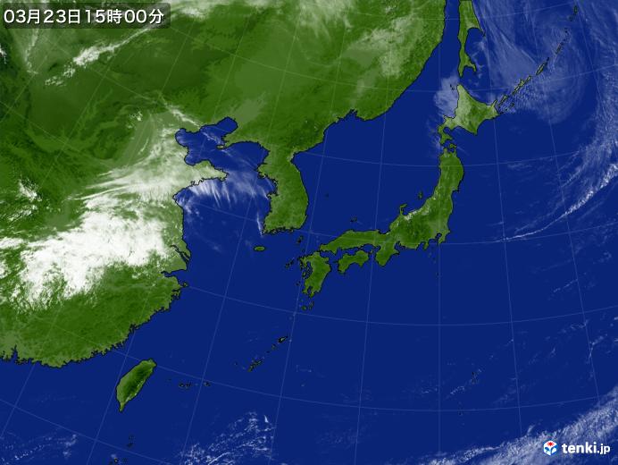 実況天気図(2025年03月23日)
