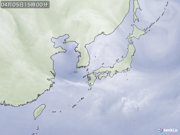 実況天気図(2025年04月05日)
