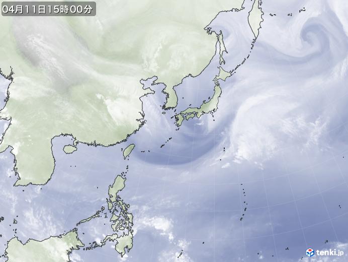 実況天気図(2025年04月11日)