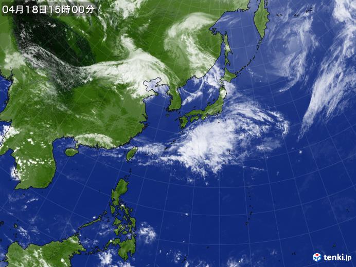 実況天気図(2025年04月18日)