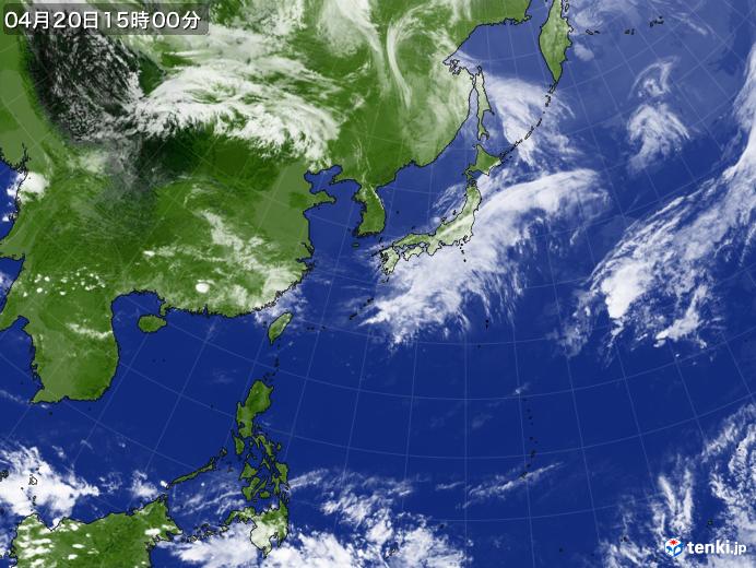 実況天気図(2025年04月20日)