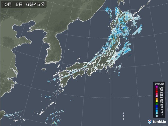 5日　前線通過後は西から天気回復へ　北日本は風が強まる