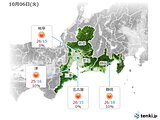 東海地方　6日は貴重な晴天