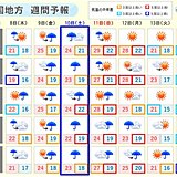 中国地方　あす(8日)からぐずついた天気に　週末は台風14号に注意