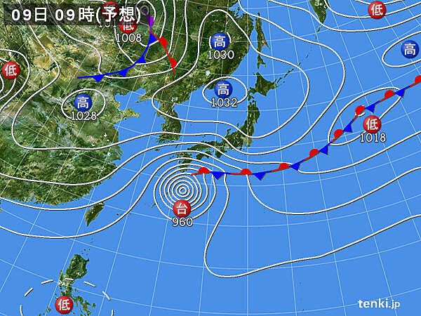 台風の今後の進路