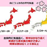 1か月予報　季節加速　関東も夏日か