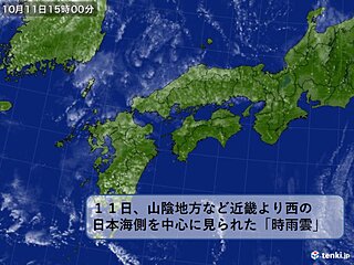 関西　10月は時雨の季節の始まり