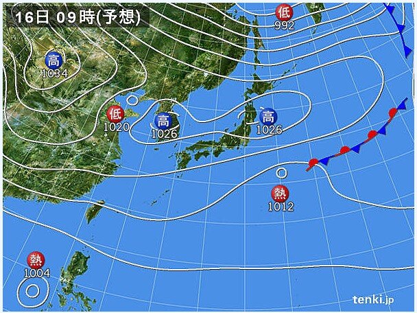 上空には寒気流入　あす朝は放射冷却強まる