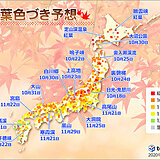 2020年紅葉色づき予想　第2回　日本気象協会発表