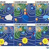 中国地方　天気は短い周期で変化