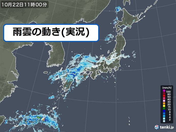 関東に　まとまった雨雲　接近中