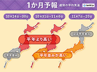 秋はゆっくり深まる　紅葉への影響は?　コートの出番は?　1か月予報