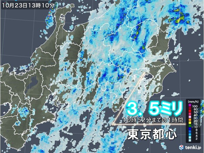 関東地方　広い範囲に雨雲　雨の降りやすい状態いつまで続く?