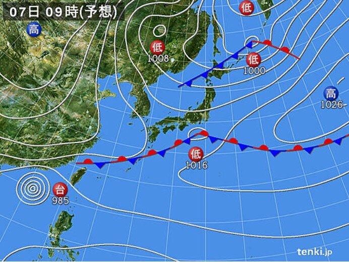 雨のあと　再び強い寒気流入