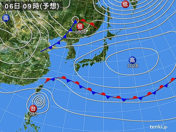 あすは湿った空気が入りやすい