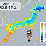 木曜の朝　全国の半数以上で霜が降りるほど冷え込む　このまま寒さ増す?