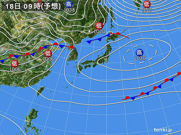 18日(水)～20日(金)　南から暖かい空気　気温上昇