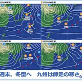 九州　晴れたり曇ったり　週末から師走の寒さに