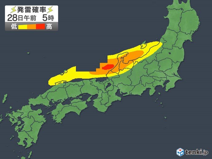 北陸　石川・富山を中心に28日にかけて「ぶり起こし」の大音響か?