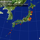 ここ1週間の地震回数　関東で最大震度5弱