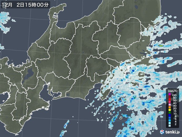 関東　沿岸部を中心に雨雲　雨いつまで