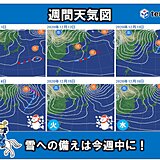 東北　14日(月)頃から北部や日本海側で大雪や吹雪の恐れ　仙台で初雪か