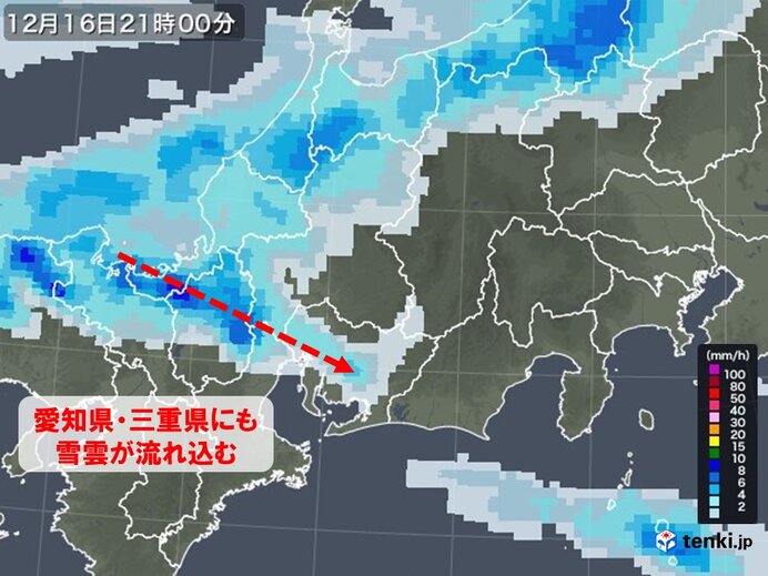 東海 17日朝にかけて大雪のピーク 名古屋など平地でも積雪や凍結に注意 気象予報士 小林 英臣 年12月16日 日本気象協会 Tenki Jp