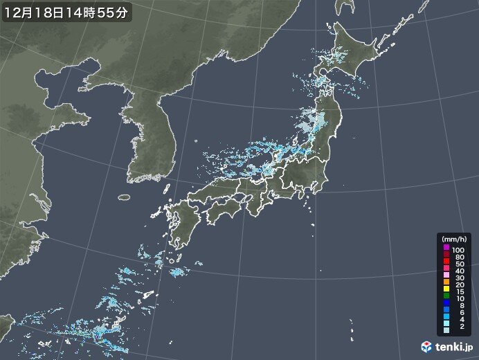 18日　日本海側の雪や雨　小康状態