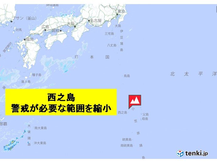 西之島 火山活動が低下 警戒が必要な範囲を縮小 日直予報士 年12月18日 日本気象協会 Tenki Jp