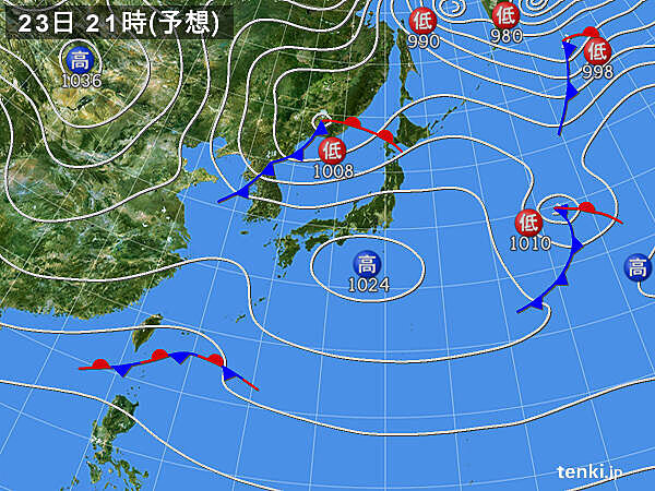 太平洋側は晴れて空気カラカラ