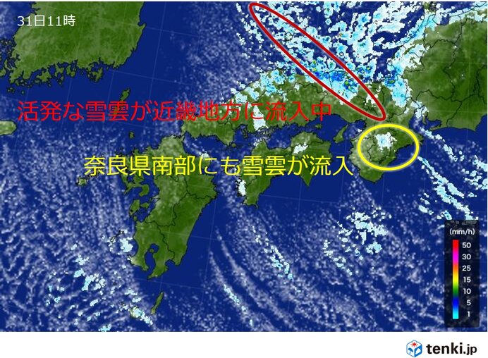 関西 昨晩から北部や山地を中心に大雪 年明けにかけての雪の見通しは 日直予報士 年12月31日 日本気象協会 Tenki Jp