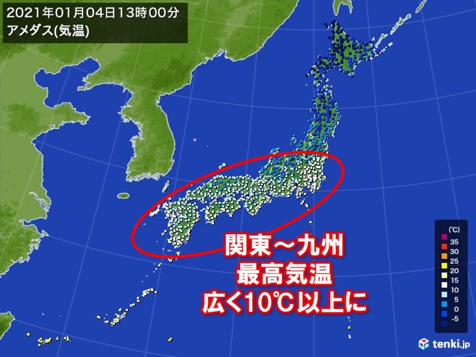 仕事始め　日中は日差しにホッ　大阪や福岡5日ぶりに10℃以上