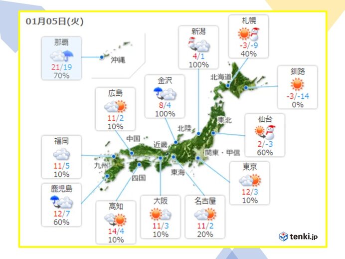 きょうの天気　太平洋側でも雲が広がりやすい