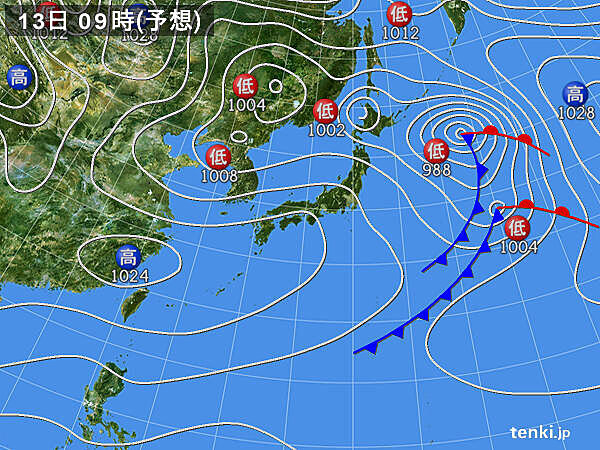 このあと雪の降る地域は日本海側が中心　雪は次第に雨に
