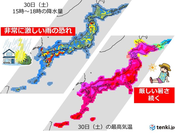 猛烈な雨と猛烈な暑さ　いつまで?