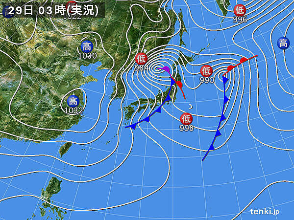 29日　日本海側を中心に大荒れの天気　猛吹雪・大雪に警戒