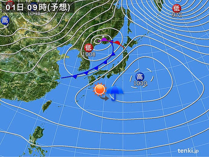 関西　2月のスタートは晴れ後雨