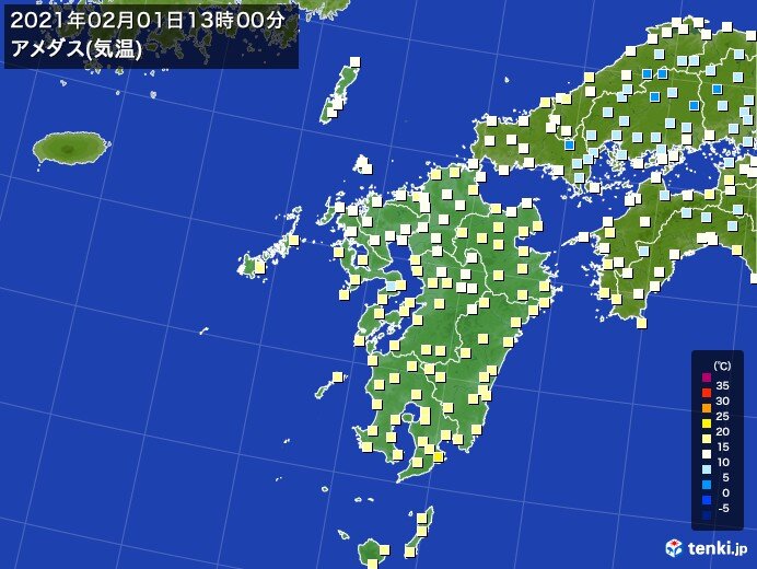 九州　広く3月中旬から下旬の暖かさに