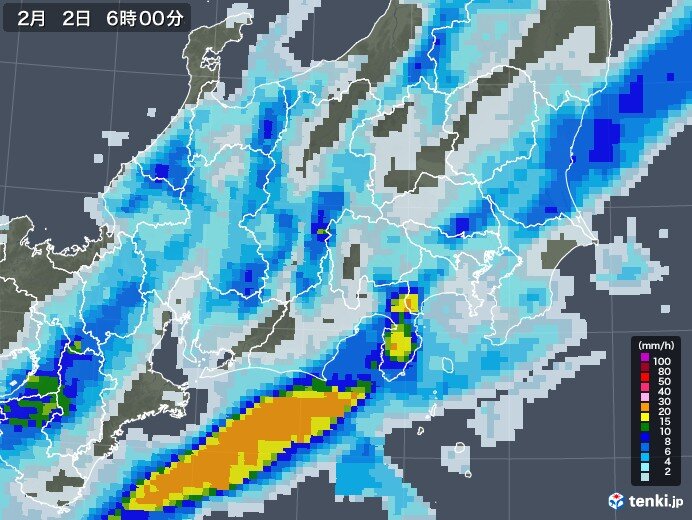 あすの関東　明け方～朝は広く雨　沿岸部ほど南風強まる　昼と夜の寒暖差大